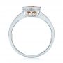 14k White Gold Citrine Vintage-inspired Solitaire Ring - Front View -  104594 - Thumbnail