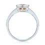 14k White Gold Citrine Vintage-inspired Solitaire Ring - Front View -  104594 - Thumbnail