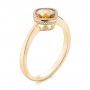 14k Yellow Gold 14k Yellow Gold Citrine Vintage-inspired Solitaire Ring - Three-Quarter View -  104594 - Thumbnail