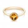 14k Yellow Gold 14k Yellow Gold Citrine Vintage-inspired Solitaire Ring - Flat View -  104594 - Thumbnail