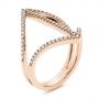 14k Rose Gold 14k Rose Gold Contemporary Openwork Diamond Fashion Ring - Three-Quarter View -  105495 - Thumbnail