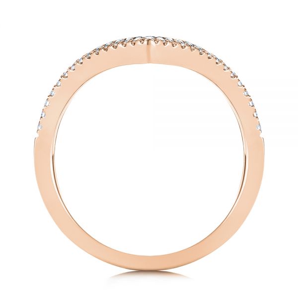 18k Rose Gold 18k Rose Gold Contemporary Openwork Diamond Fashion Ring - Front View - 105495