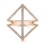 18k Rose Gold 18k Rose Gold Contemporary Openwork Diamond Fashion Ring - Top View -  105495 - Thumbnail