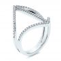 18k White Gold 18k White Gold Contemporary Openwork Diamond Fashion Ring - Three-Quarter View -  105495 - Thumbnail