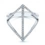 14k White Gold Contemporary Openwork Diamond Fashion Ring - Flat View -  105495 - Thumbnail