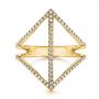 18k Yellow Gold 18k Yellow Gold Contemporary Openwork Diamond Fashion Ring - Top View -  105495 - Thumbnail