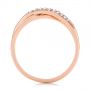 14k Rose Gold Criss Cross Pave Diamond Fashion Ring - Front View -  105496 - Thumbnail