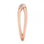 14k Rose Gold Criss Cross Pave Diamond Fashion Ring - Side View -  105496 - Thumbnail