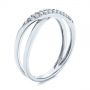  Platinum Platinum Criss Cross Pave Diamond Fashion Ring - Three-Quarter View -  105496 - Thumbnail
