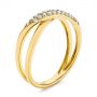 14k Yellow Gold 14k Yellow Gold Criss Cross Pave Diamond Fashion Ring - Three-Quarter View -  105496 - Thumbnail