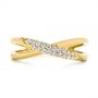 14k Yellow Gold 14k Yellow Gold Criss Cross Pave Diamond Fashion Ring - Top View -  105496 - Thumbnail