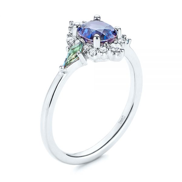 Custom Alexandrite and Diamond Ring - Image