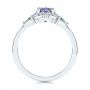  Platinum Platinum Custom Alexandrite And Diamond Ring - Front View -  106618 - Thumbnail