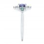 14k White Gold Custom Alexandrite And Diamond Ring - Side View -  106618 - Thumbnail