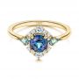 18k Yellow Gold 18k Yellow Gold Custom Alexandrite And Diamond Ring - Flat View -  106618 - Thumbnail