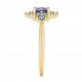 14k Yellow Gold 14k Yellow Gold Custom Alexandrite And Diamond Ring - Side View -  106618 - Thumbnail