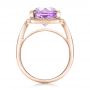 18k Rose Gold 18k Rose Gold Custom Amethyst And Diamond Fashion Ring - Front View -  102155 - Thumbnail