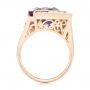 14k Rose Gold 14k Rose Gold Custom Amethyst And Diamond Fashion Ring - Front View -  102958 - Thumbnail