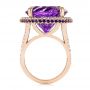 14k Rose Gold 14k Rose Gold Custom Amethyst And Diamond Fashion Ring - Front View -  104062 - Thumbnail