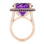 18k Rose Gold 18k Rose Gold Custom Amethyst And Diamond Fashion Ring - Front View -  104062 - Thumbnail