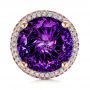 14k Rose Gold 14k Rose Gold Custom Amethyst And Diamond Fashion Ring - Top View -  104062 - Thumbnail