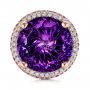 18k Rose Gold 18k Rose Gold Custom Amethyst And Diamond Fashion Ring - Top View -  104062 - Thumbnail