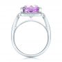  Platinum Platinum Custom Amethyst And Diamond Fashion Ring - Front View -  102155 - Thumbnail