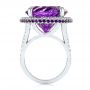  Platinum Platinum Custom Amethyst And Diamond Fashion Ring - Front View -  104062 - Thumbnail