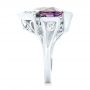  Platinum Platinum Custom Amethyst And Diamond Fashion Ring - Side View -  102958 - Thumbnail