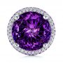 18k White Gold 18k White Gold Custom Amethyst And Diamond Fashion Ring - Top View -  104062 - Thumbnail