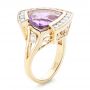 18k Yellow Gold 18k Yellow Gold Custom Amethyst And Diamond Fashion Ring - Three-Quarter View -  102958 - Thumbnail