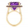 18k Yellow Gold 18k Yellow Gold Custom Amethyst And Diamond Fashion Ring - Front View -  104062 - Thumbnail