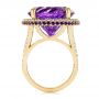 18k Yellow Gold 18k Yellow Gold Custom Amethyst And Diamond Fashion Ring - Front View -  104062 - Thumbnail