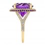 18k Yellow Gold 18k Yellow Gold Custom Amethyst And Diamond Fashion Ring - Side View -  104062 - Thumbnail