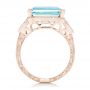 18k Rose Gold 18k Rose Gold Custom Aquamarine And Diamond Fashion Ring - Front View -  102859 - Thumbnail