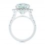 14k White Gold 14k White Gold Custom Aquamarine And Diamond Fashion Ring - Front View -  104053 - Thumbnail