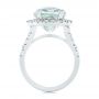 14k White Gold 14k White Gold Custom Aquamarine And Diamond Fashion Ring - Front View -  104053 - Thumbnail
