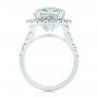 18k White Gold 18k White Gold Custom Aquamarine And Diamond Fashion Ring - Front View -  104053 - Thumbnail