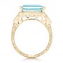 14k Yellow Gold 14k Yellow Gold Custom Aquamarine And Diamond Fashion Ring - Front View -  102859 - Thumbnail