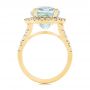 14k Yellow Gold 14k Yellow Gold Custom Aquamarine And Diamond Fashion Ring - Front View -  104053 - Thumbnail