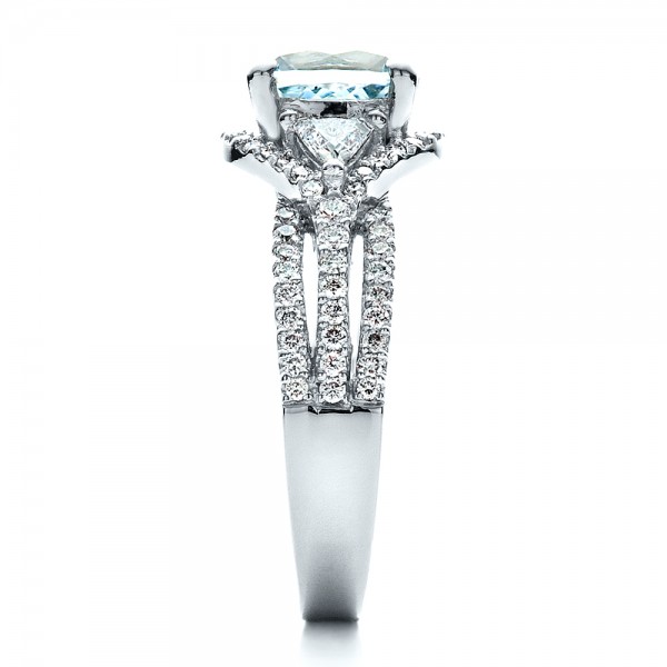 Custom Aquamarine And Diamond Ring #1445 - Seattle Bellevue | Joseph ...