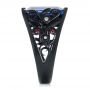  Platinum Platinum Custom Black Ceramic Plated Sapphire Ruby And Diamond Fashion Ring - Side View -  102847 - Thumbnail