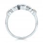  Platinum Custom Blue Sapphire Opal And Diamond Ring - Front View -  102075 - Thumbnail