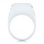 14k White Gold Custom Blue Sapphire Ruby And Diamond Fashion Ring - Front View -  102596 - Thumbnail