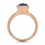 18k Rose Gold 18k Rose Gold Custom Blue Sapphire Solitaire Ring - Front View -  1266 - Thumbnail