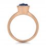 14k Rose Gold 14k Rose Gold Custom Blue Sapphire Solitaire Ring - Front View -  1266 - Thumbnail