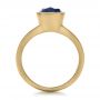 18k Yellow Gold 18k Yellow Gold Custom Blue Sapphire Solitaire Ring - Front View -  1266 - Thumbnail