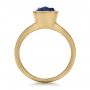 14k Yellow Gold 14k Yellow Gold Custom Blue Sapphire Solitaire Ring - Front View -  1266 - Thumbnail