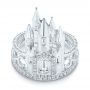 Custom Castle Diamond Fashion Ring - Top View -  103196 - Thumbnail