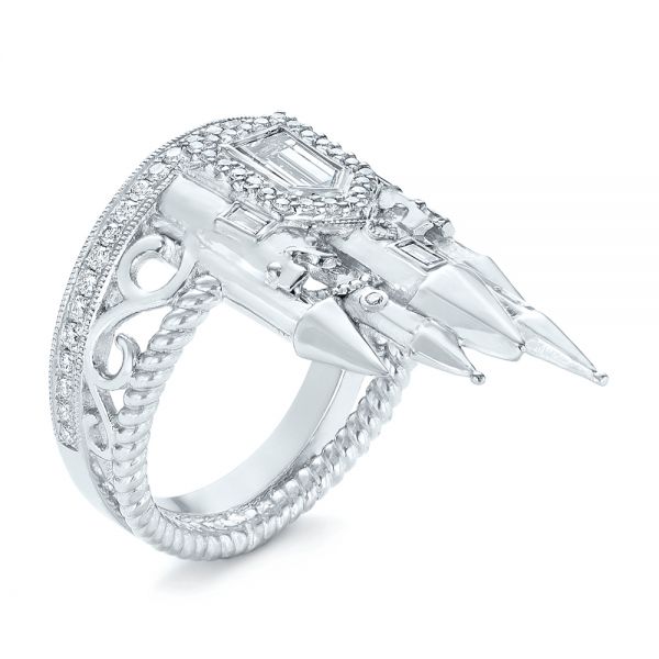 Custom Castle Diamond Fashion Ring - Image